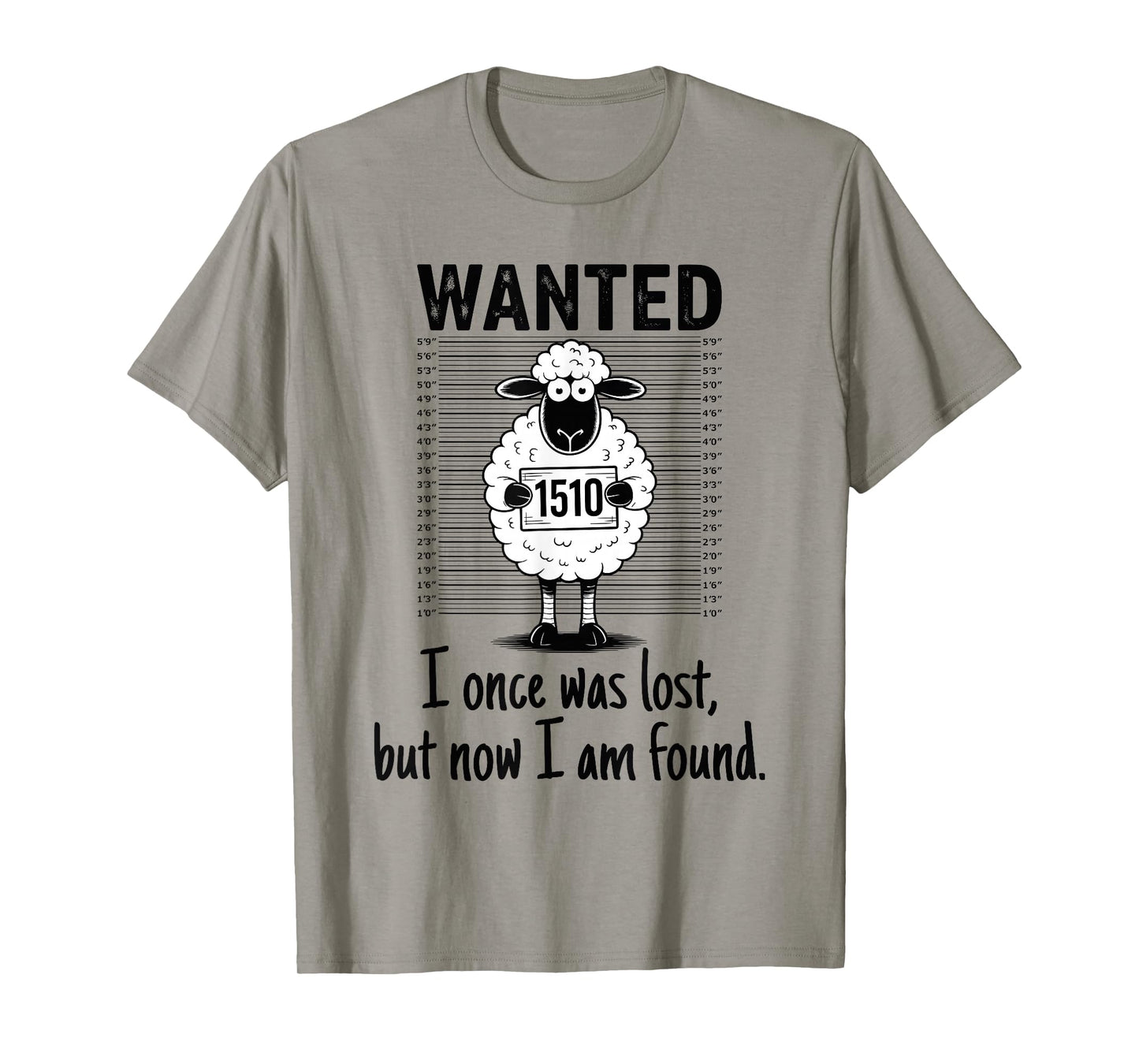 I Once Was Lost But Now I Am Found Bible Verse Christian T-Shirt