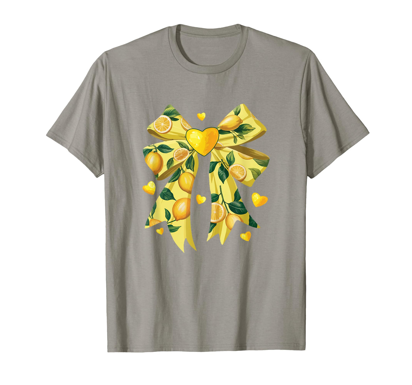 Lemon Fruit Coquette Bow For Women Girls Summer Vacation T-Shirt