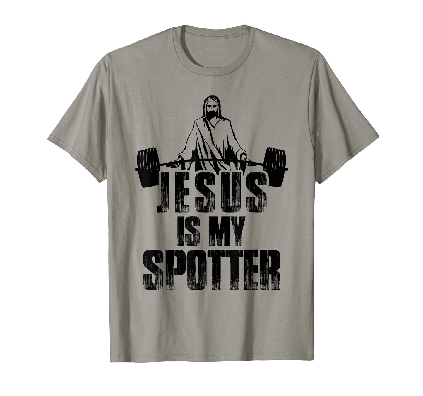 Christian Shirt Funny Gym Jesus Is My Spotter Gift T-Shirt