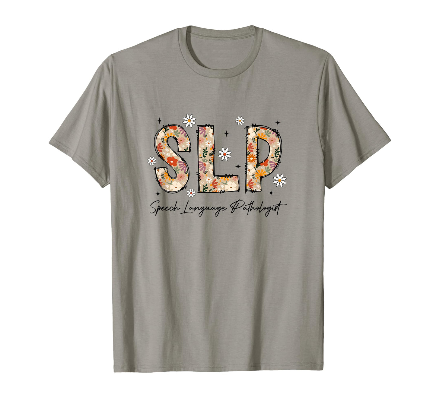 Speech Therapy Retro Flower Speech Language Pathologist Slp T-Shirt