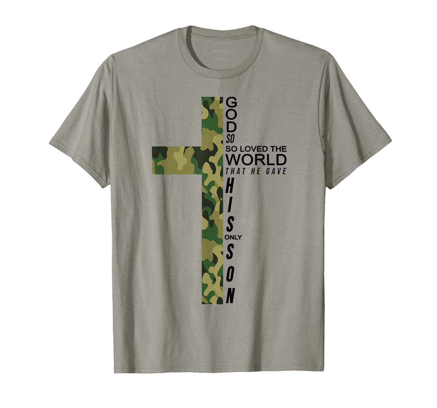 Jesus Son of God Christ Cross Christian 9 John 3:16 Camo T-Shirt