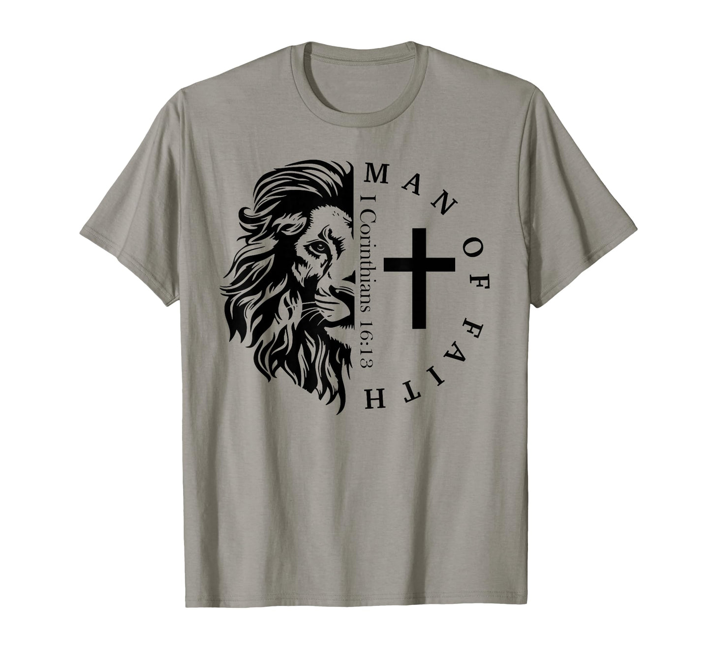 Jesus Man of Faith Christian Cross God Faith Bible Pray T-Shirt