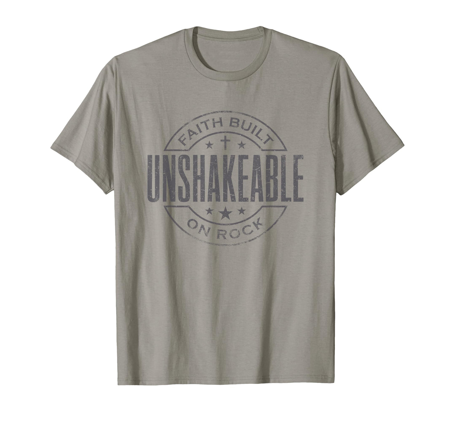 Unshakeable Faith Built On Rock Bible Christian T-Shirt