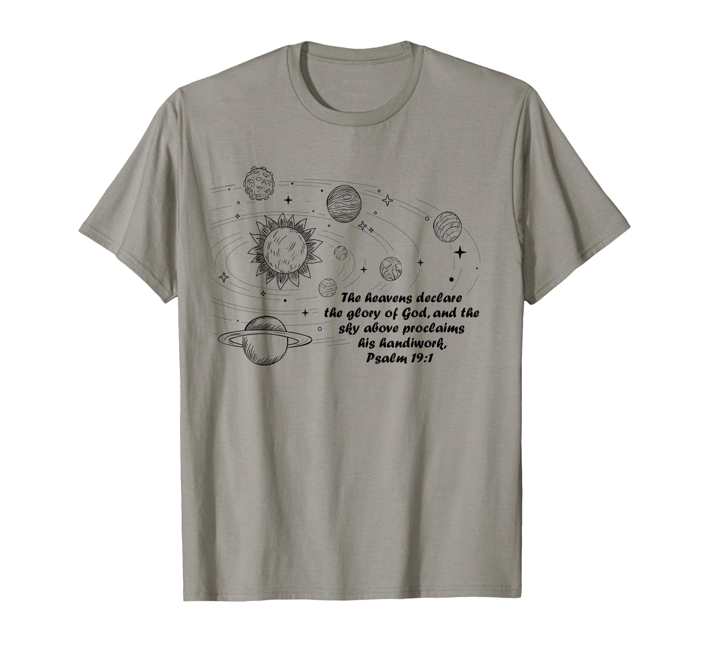 Christian Psalm 19:1 Conversations Cycle 2 Space Planets T-Shirt