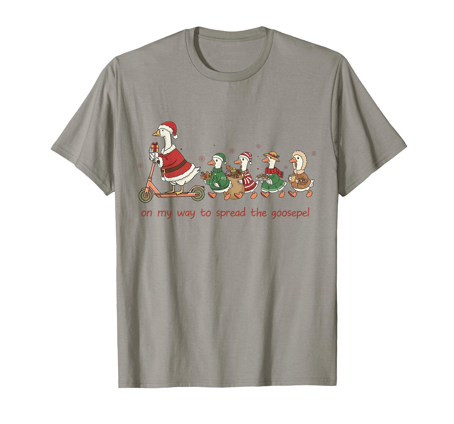 On My Way to Spread The Goosepel Funny Christian Faith Goose T-Shirt