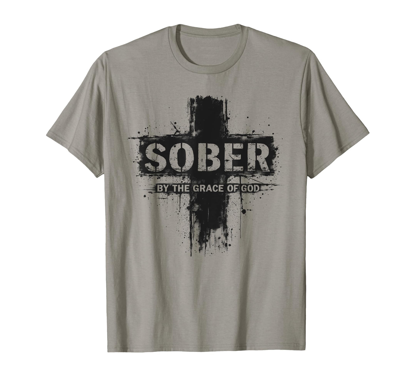 Sober By the Grace Of God Sobriety Christian Recovery AA T-Shirt