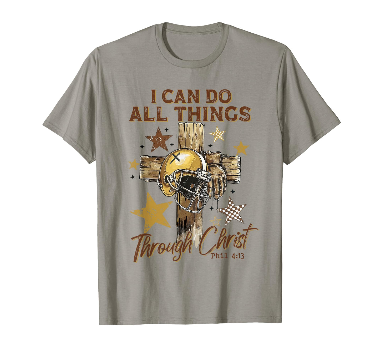 I Can Do All Things Through Christ Game Day Football Season T-Shirt