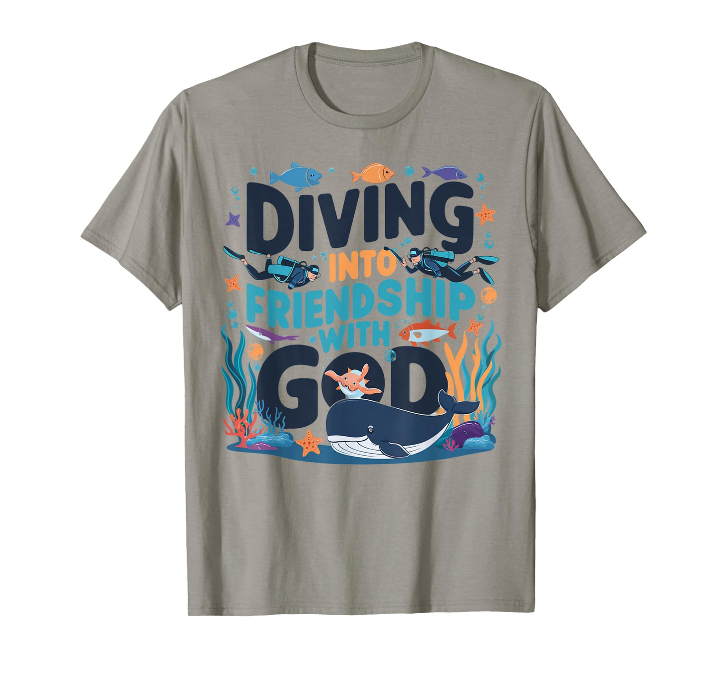 Diving Into Friendship With God Scuba VBS 2025 Christian T-Shirt