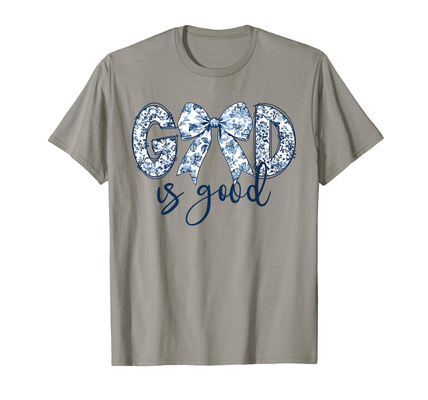 God is Good Floral Bow Christian Faith Religious T-Shirt