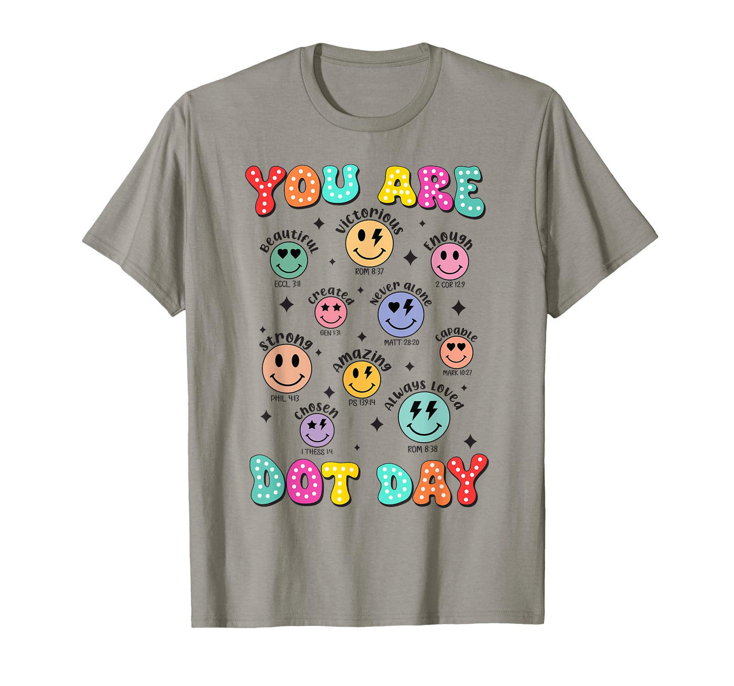 You are Enough Christian Bible Dot Day Colorful Polka Dot T-Shirt