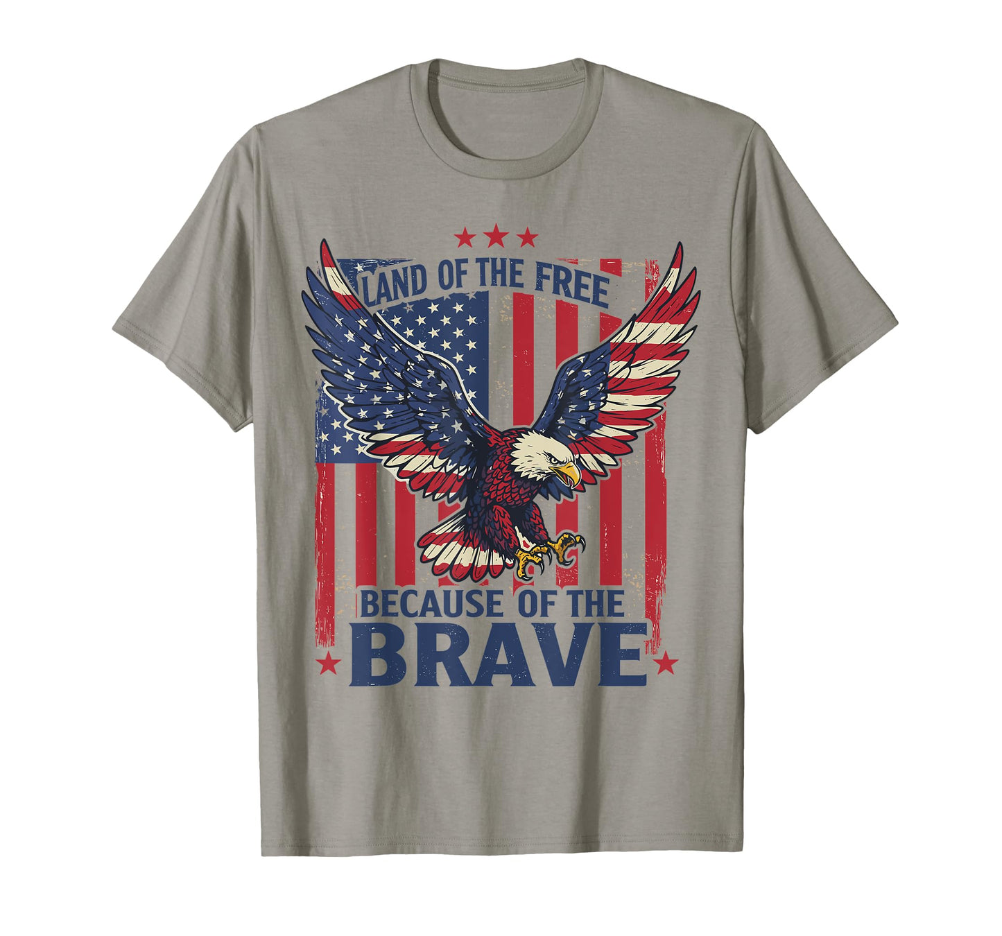 America Eagle Land of the Free Because of the Brave T-Shirt