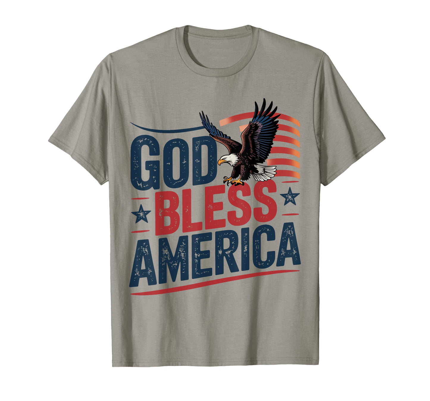 God Bless America Eagle American Flag Patriotic 4th of July T-Shirt