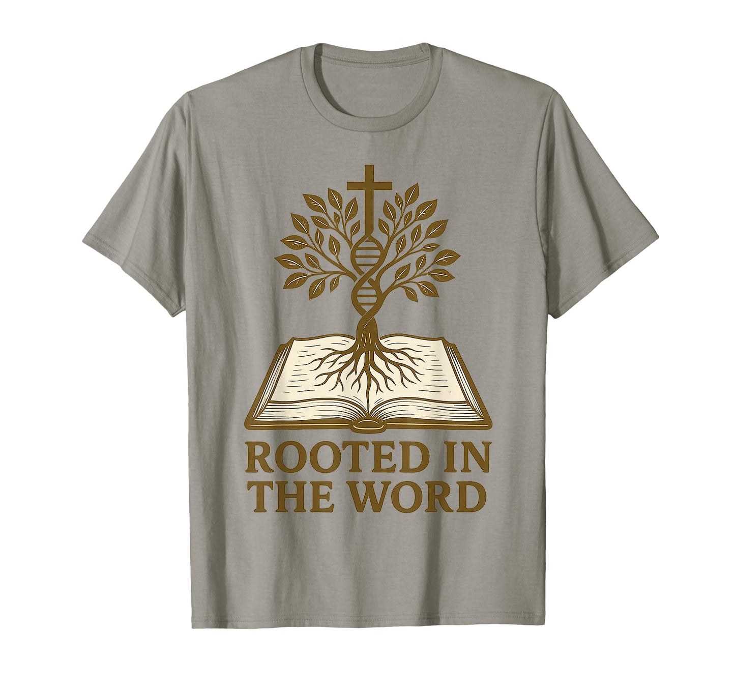 Christian Rooted in The Word Bible Tree DNA T-Shirt