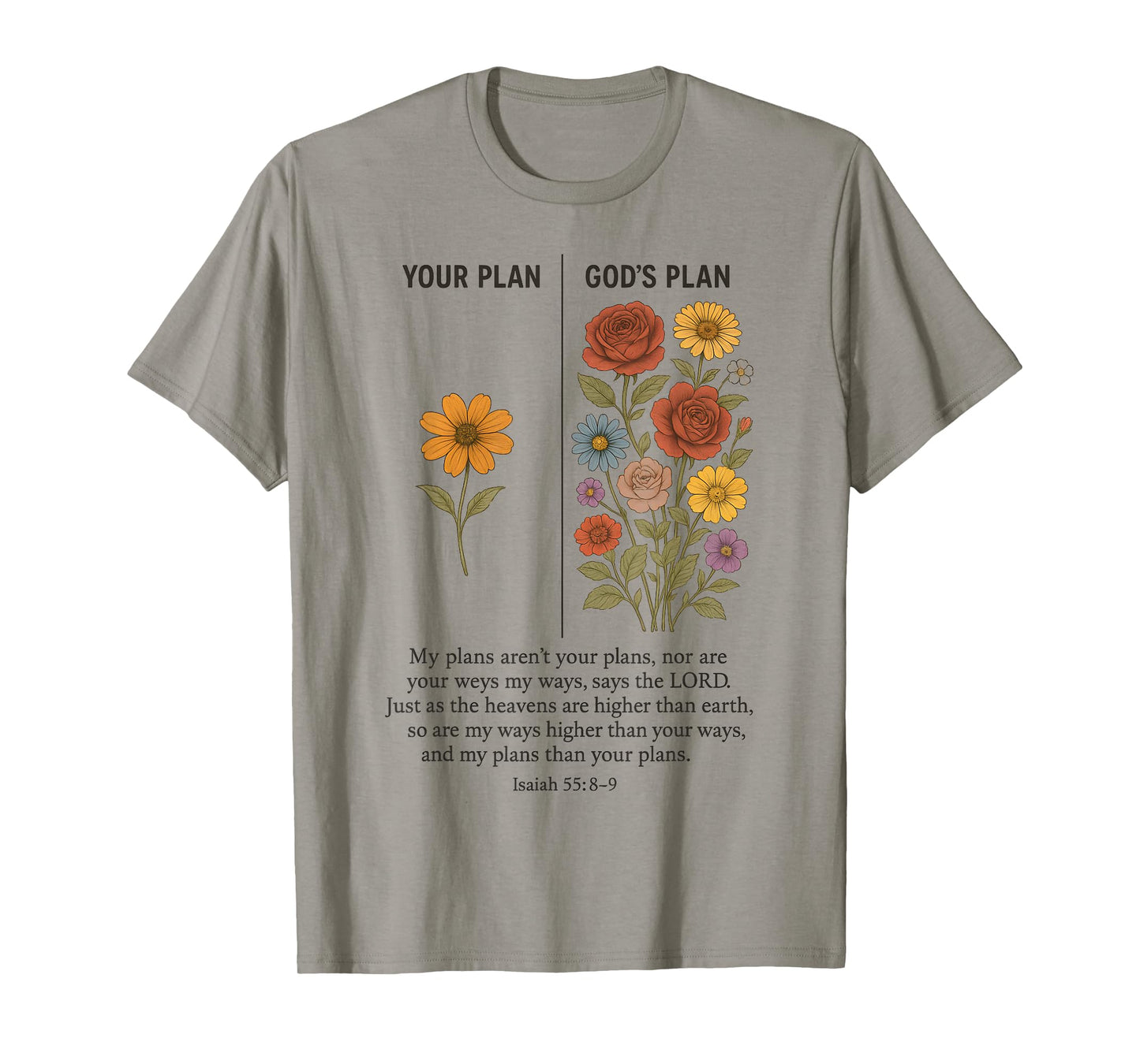 Your Plan And God's Plan Isaiah Bible Verse Faith Jesus T-Shirt