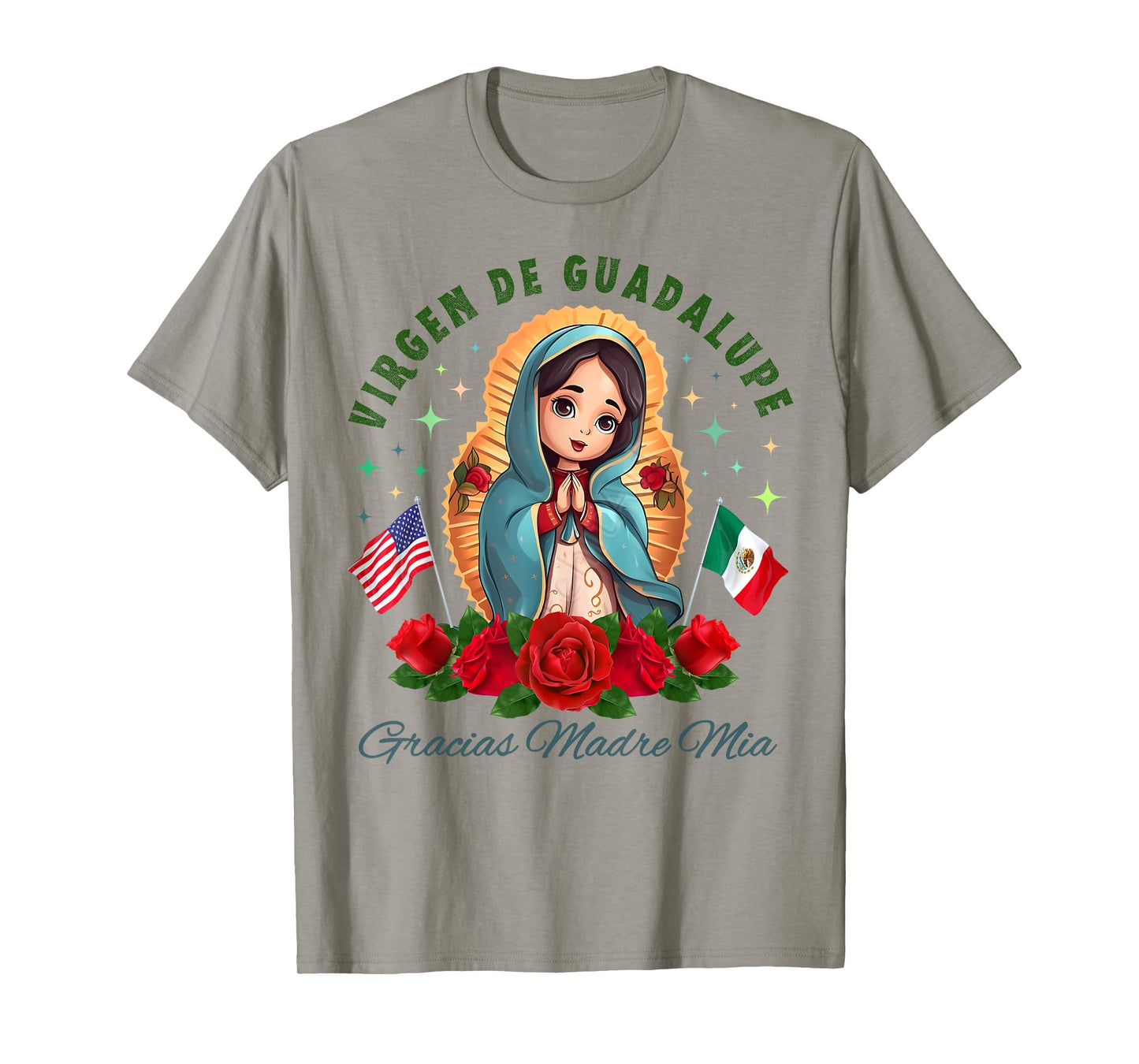 Our Lady of Guadalupe Gracias Madre Mia Mexico for Kids T-Shirt
