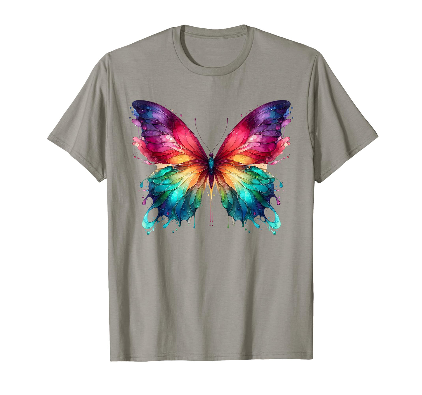 Watercolor Butterfly Graphic Men Women T-Shirt