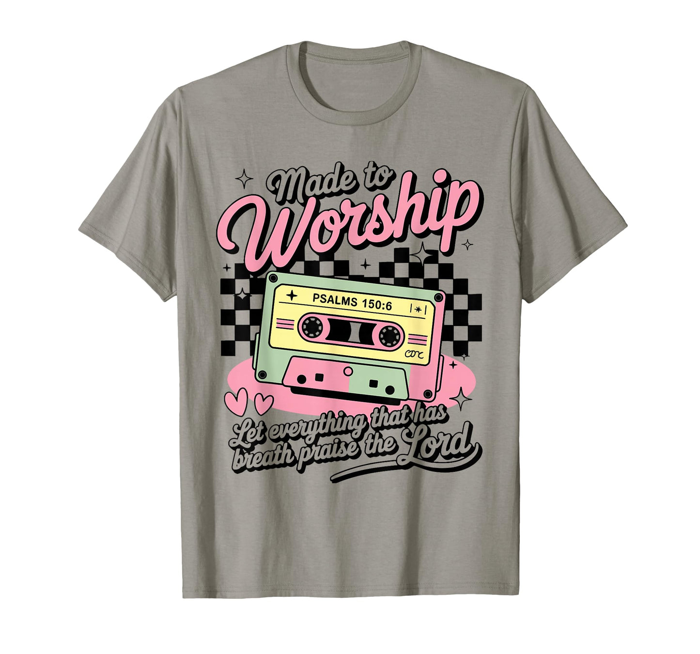 Retro Worship Cassette Psalm 150:6 Christian Praise Music T-Shirt