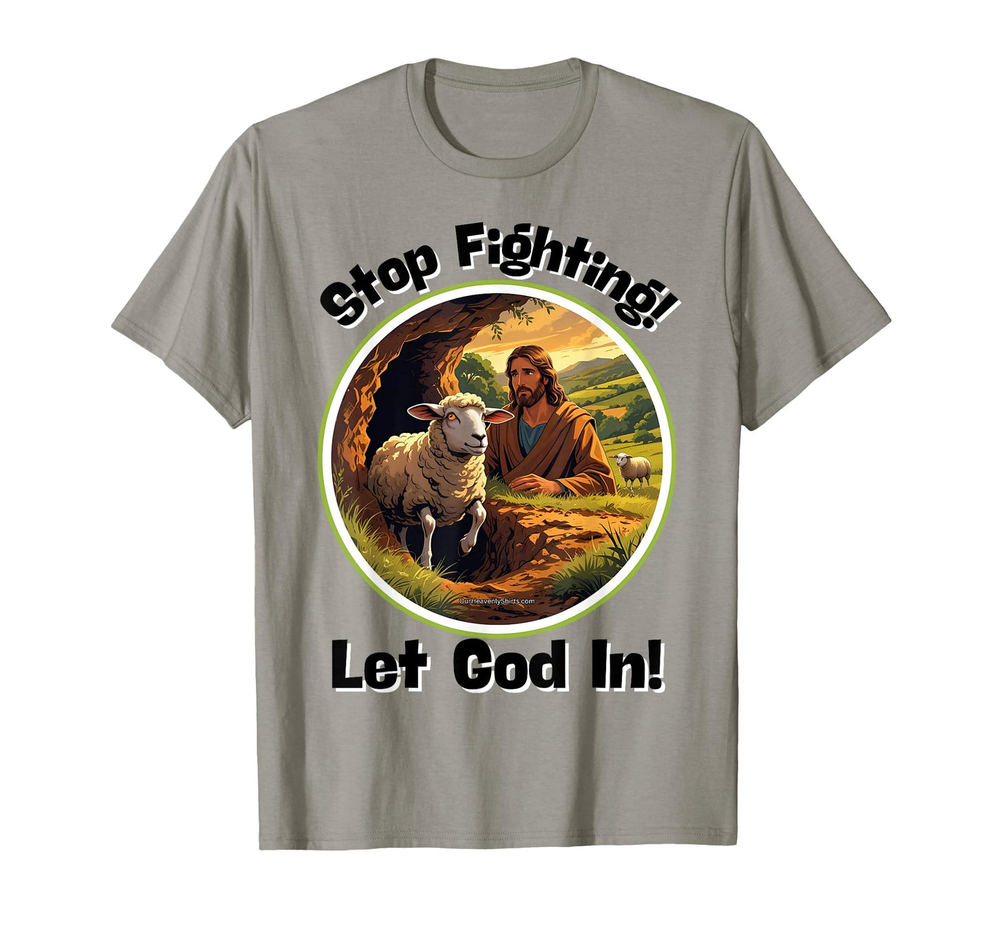 Stop and Let God In. Christian. God Godly Bible Devil Satan T-Shirt
