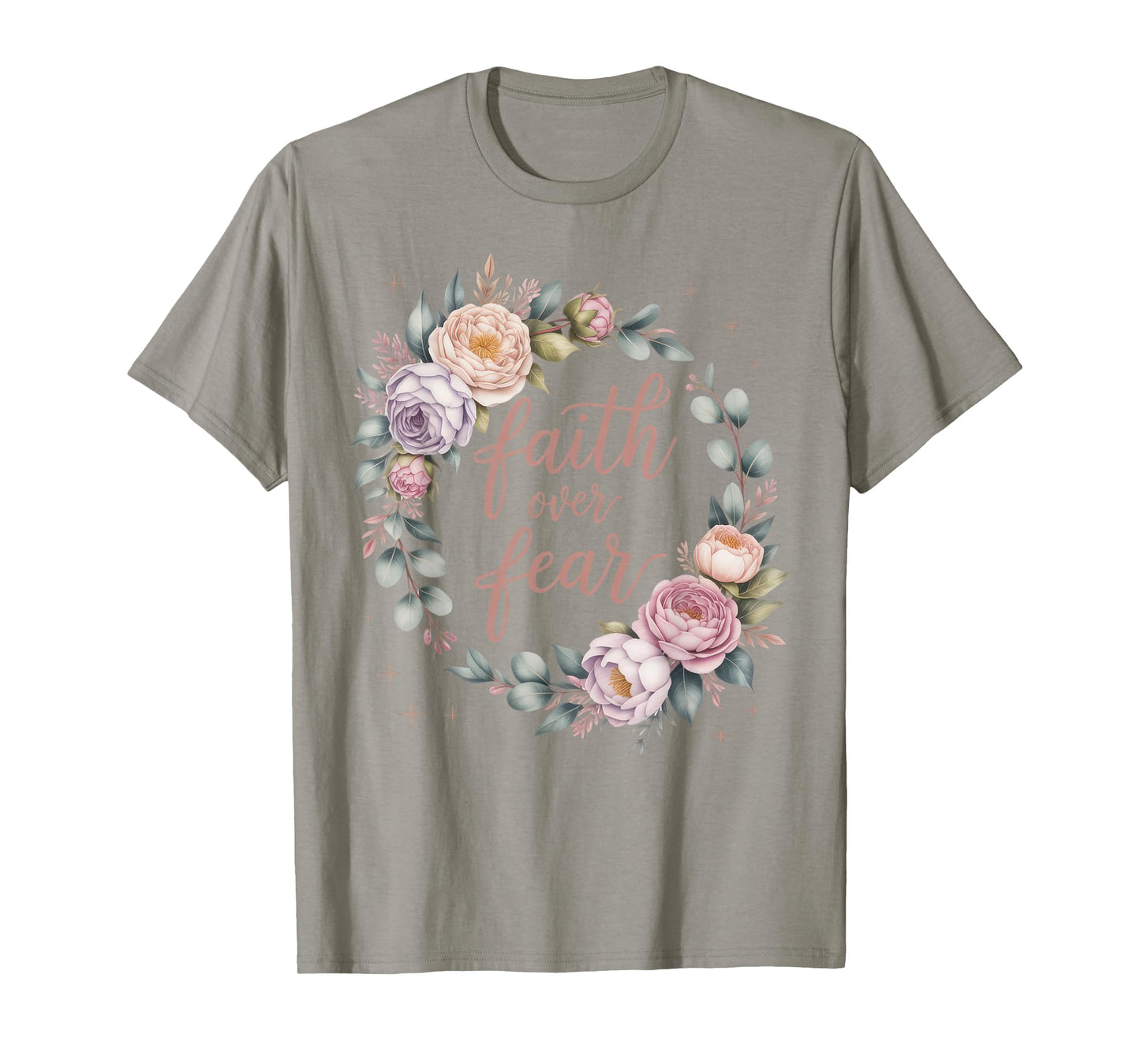 Faith Over Fear Shirts For Women Inspirational Christian T-Shirt
