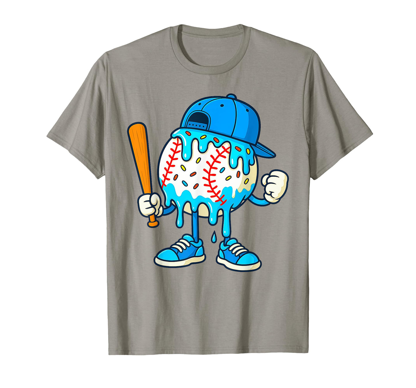 Baseball Shirt Kids Baseball Drip Ice Cream Boys T-Shirt