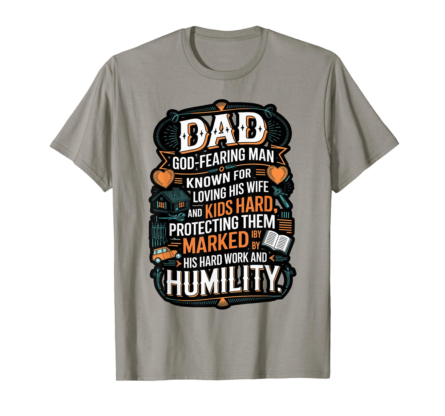 Christian Dad Definition God Religious Roman Catholic Father T-Shirt