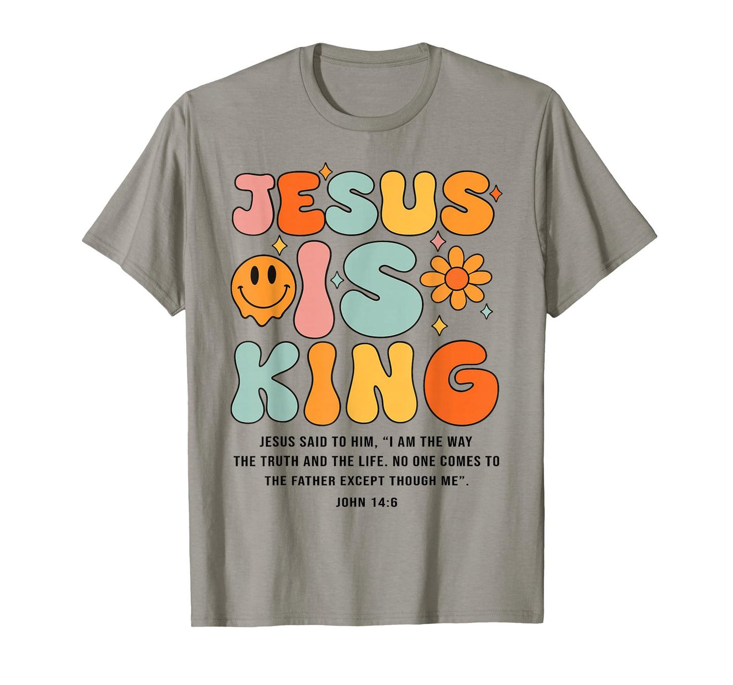 Jesus is King Christian Cross God Faith Bible Religious Pray T-Shirt