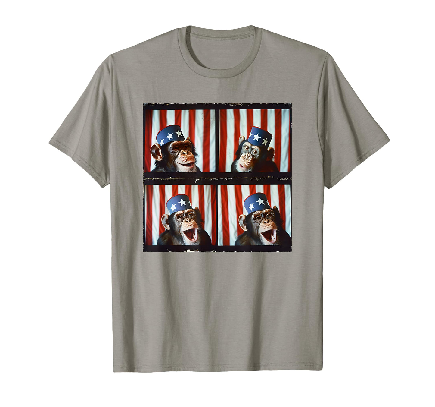 Monkey Patriotic Animal American Flag 4th Of July Monkey T-Shirt for Women Kids Men