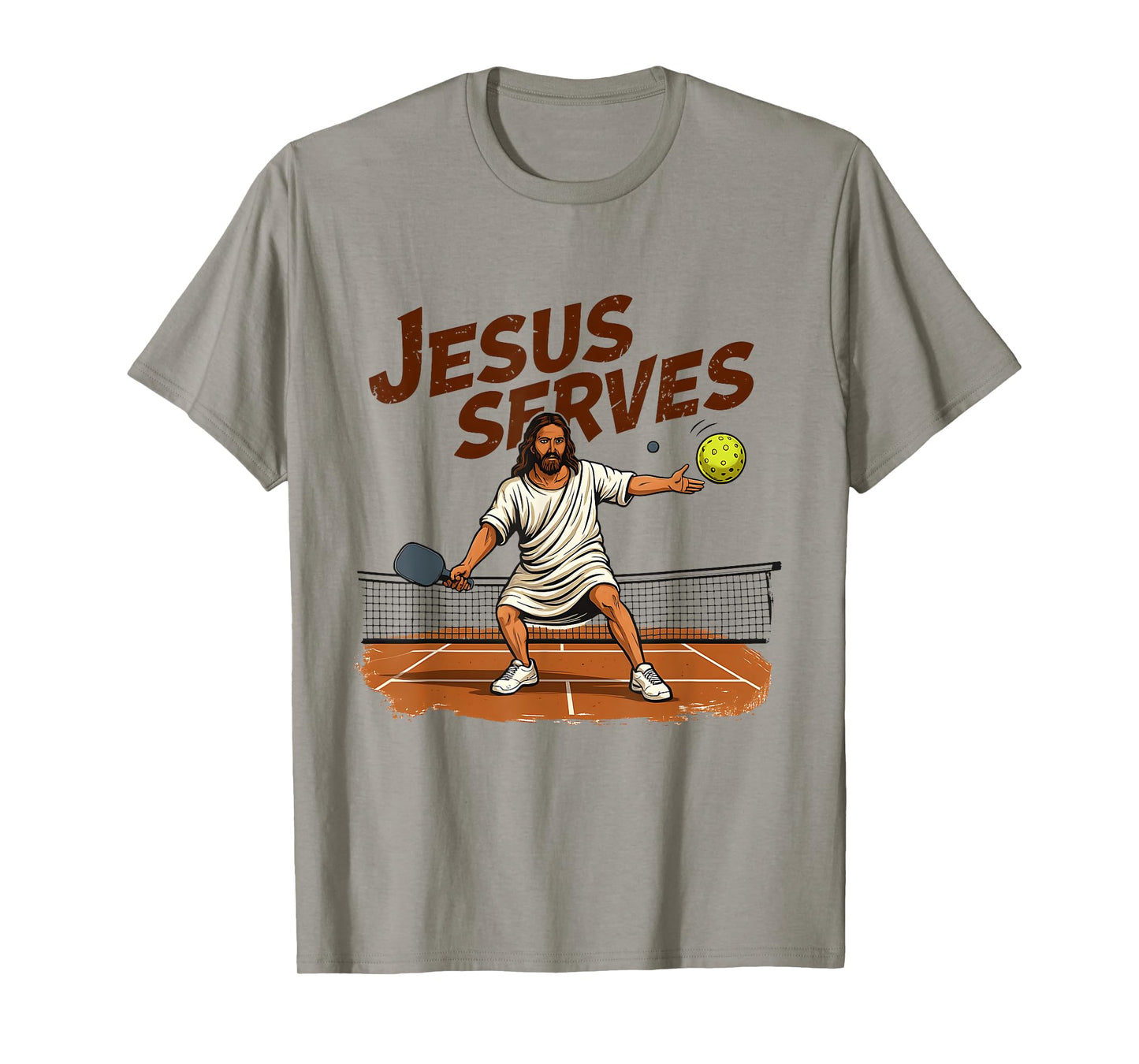 Jesus Serves Pickleball Savior Sport Christian Men Women T-Shirt