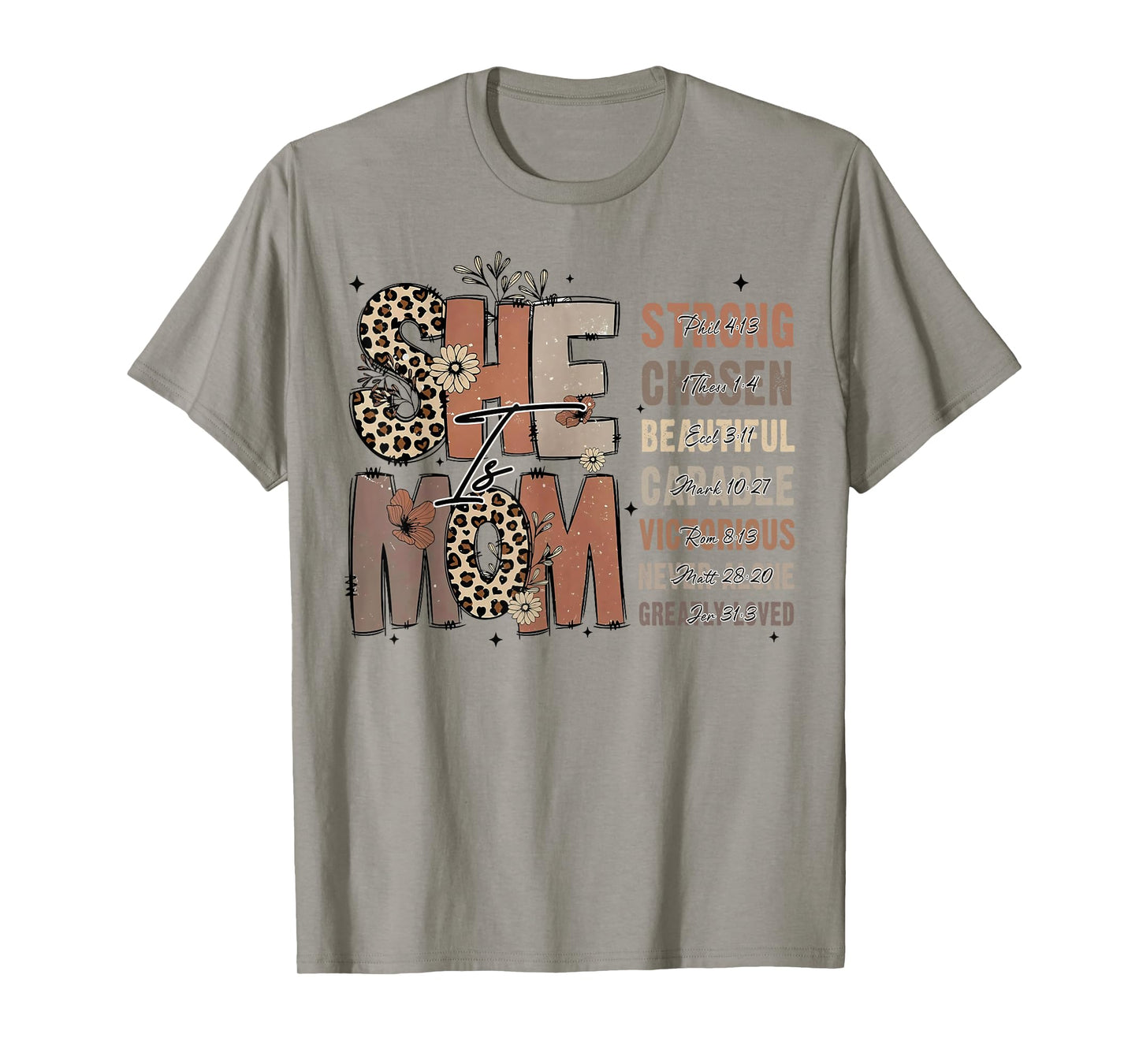She Is Mom Christian Mother's Day Jesus Mama Religious Women T-Shirt