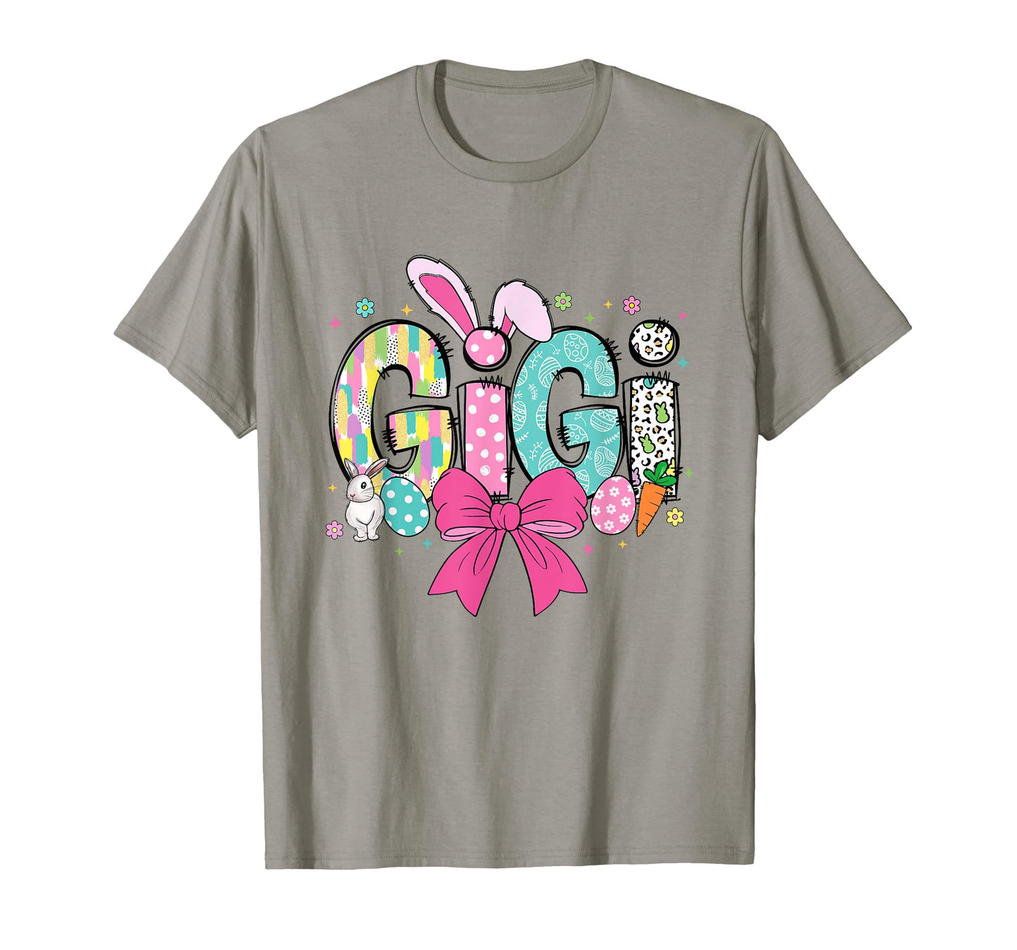 Coquette Easter Gigi Bunny Ears Playful Easter Day T-Shirt