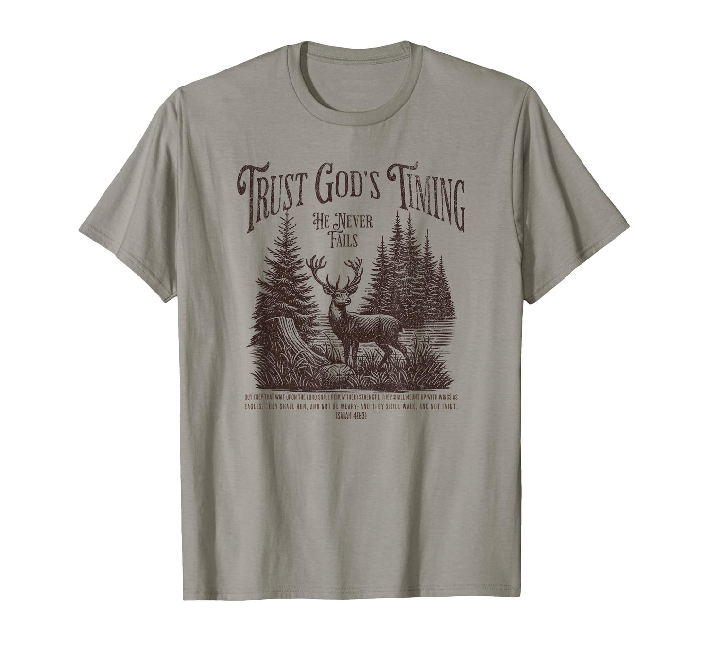 Christian Jesus Bible Verse Deer Elk Buck Hunting Dad Hunter T-Shirt