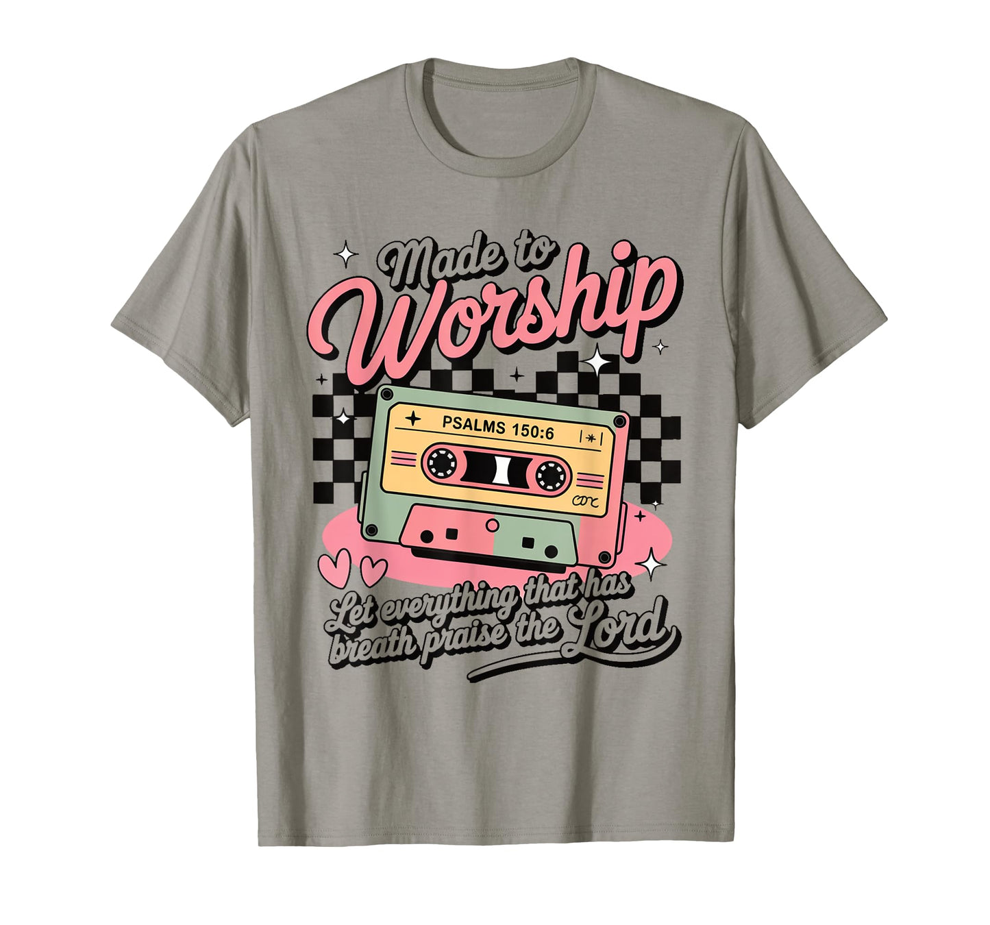 Retro Worship Cassette Psalm 150:6 Christian Praise Music T-Shirt