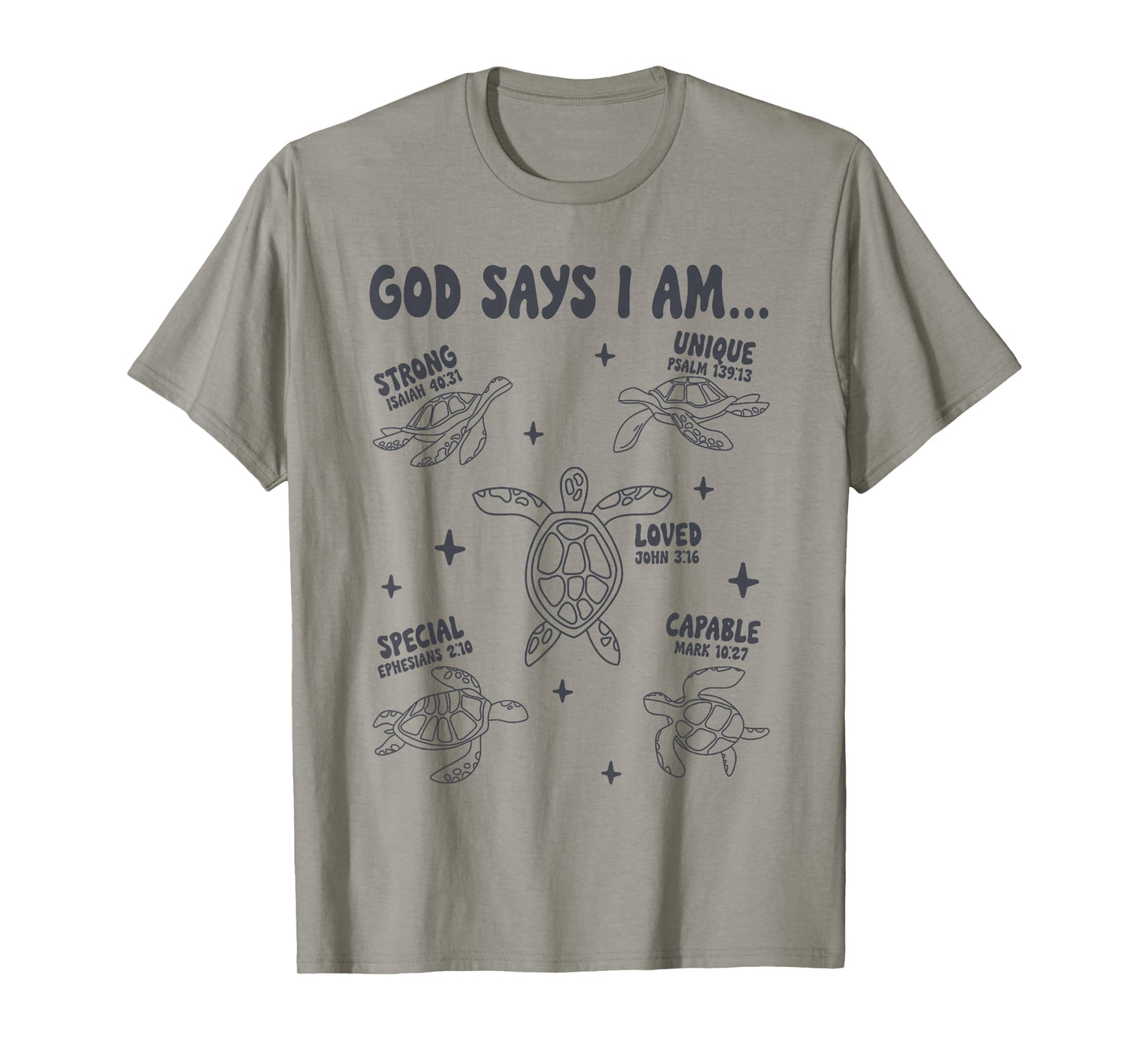 God Says I Am Sea Turtle Lover Men Women Christian T-Shirt