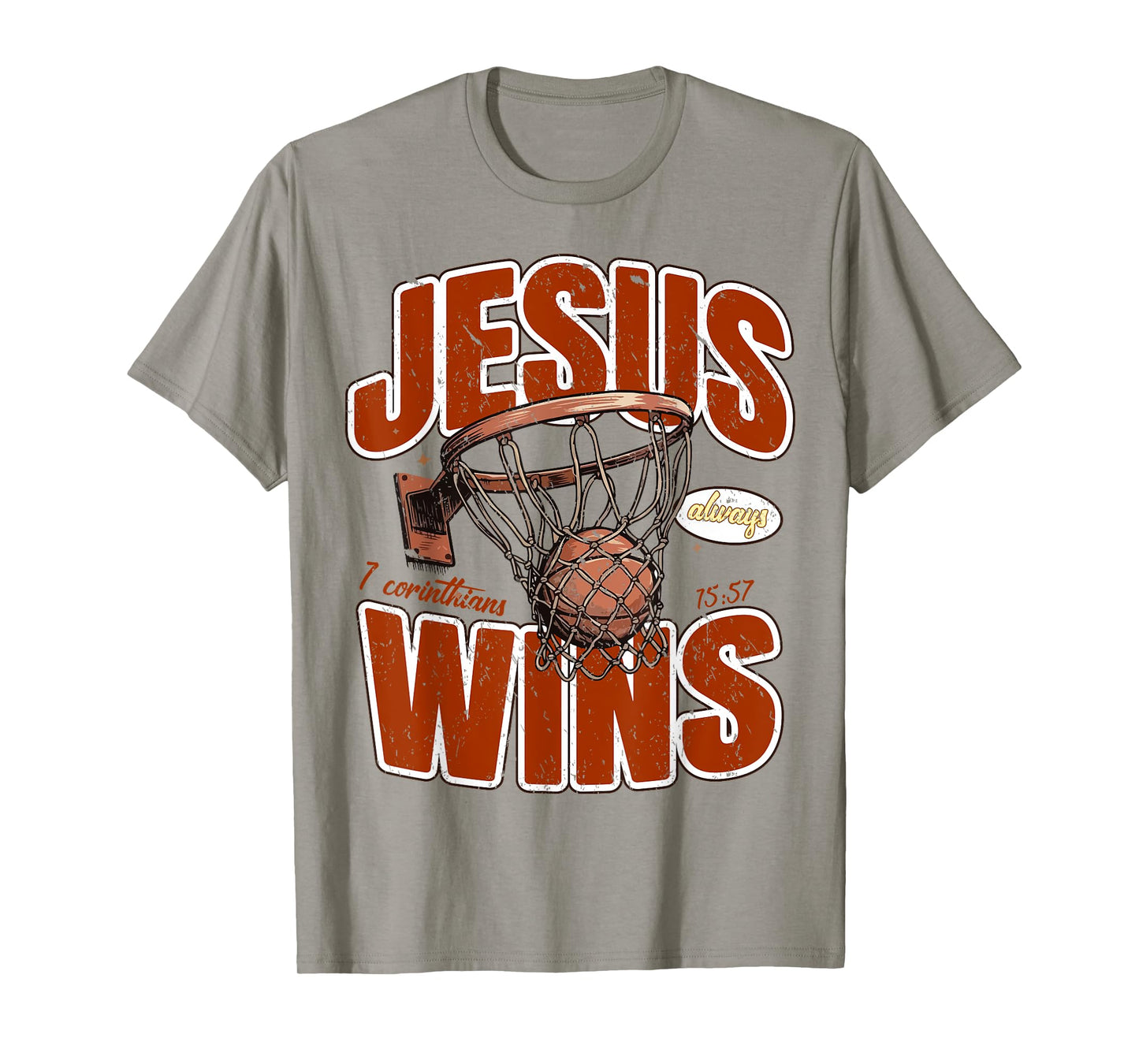 Vintage Jesus Christian Playing Basketball Funny for Men Boy T-Shirt