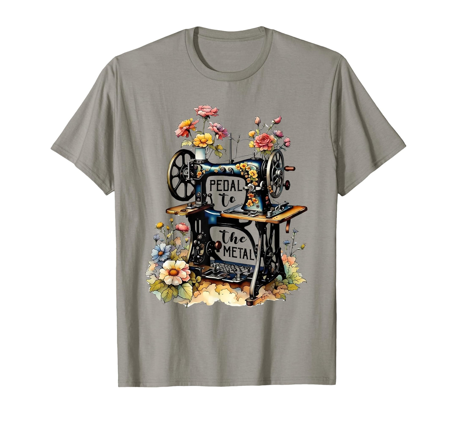 Funny Quilting Sewing Pedal To The Metal Sewing Machine Tee T-Shirt