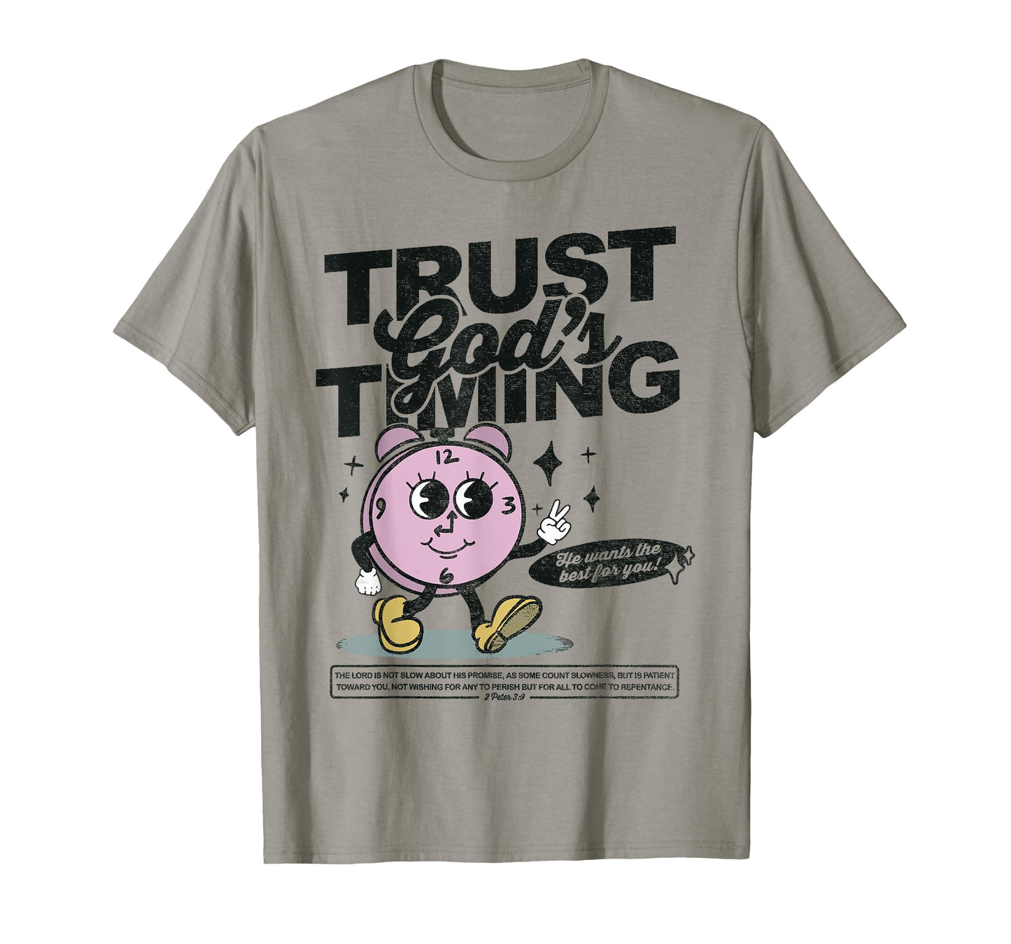 Trust God's Timing Women Christian Religious Women Men T-Shirt