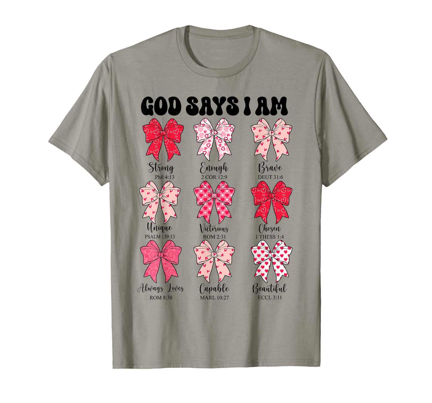 Girl God Says I Am Coquette Bow Cute Christian Teen Toddler T-Shirt