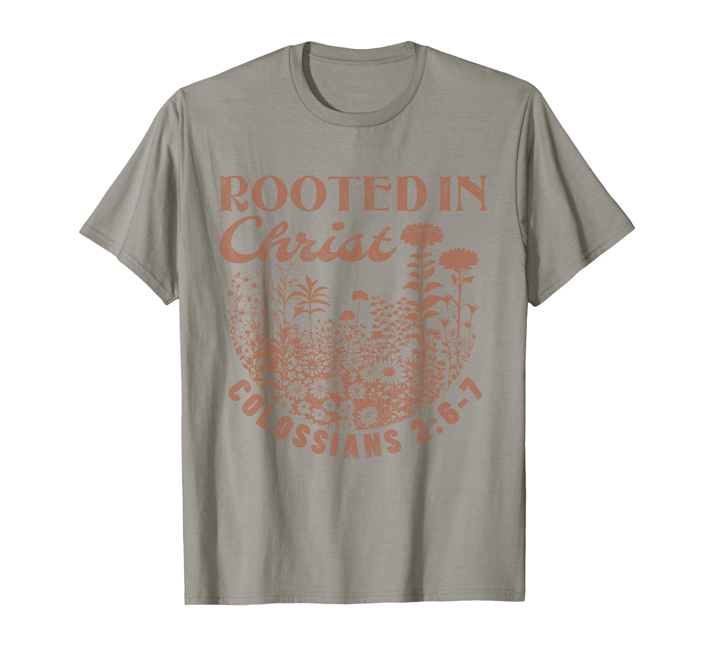 Colossians 2:7 Roots in Christ Scripture Christian Vintage T-Shirt