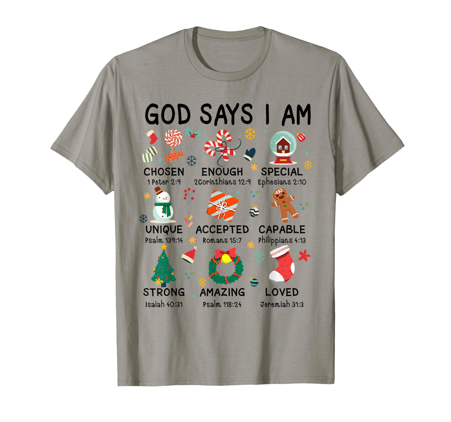 God Says I Am Cute Christmas Xmas Christian Boys Girls T-Shirt