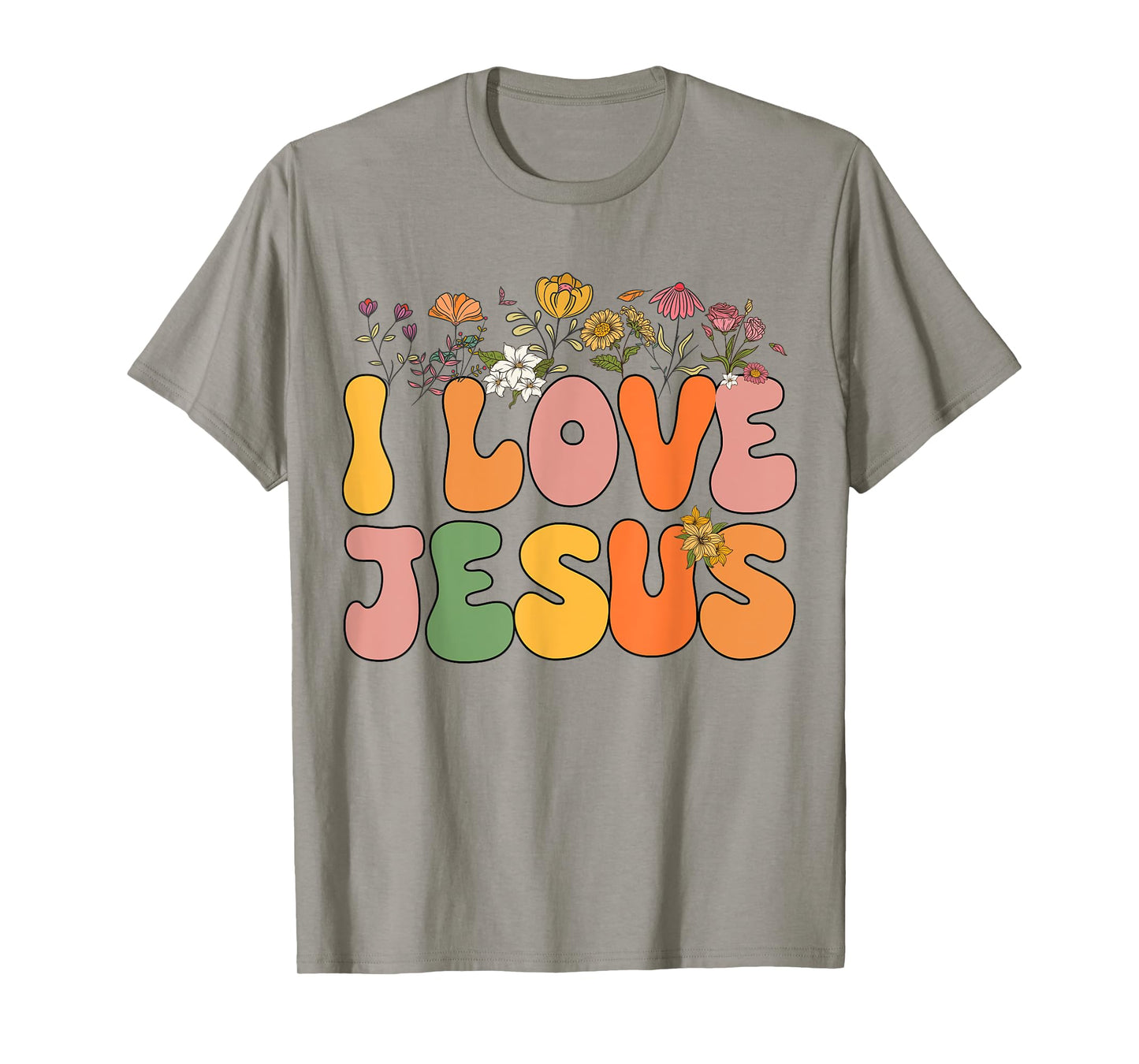 Girls I Love Jesus-Shirt Groovy Women Kids Toddler Christian T-Shirt