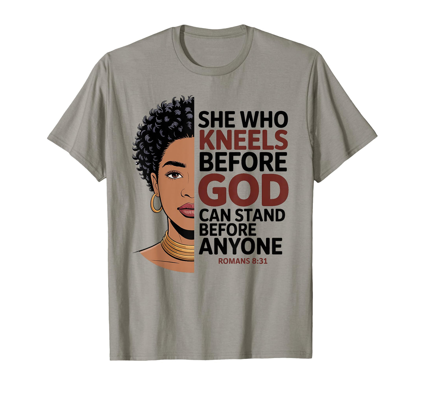 Christian Black Queen Melanin Poppin Faith Inspirational T-Shirt