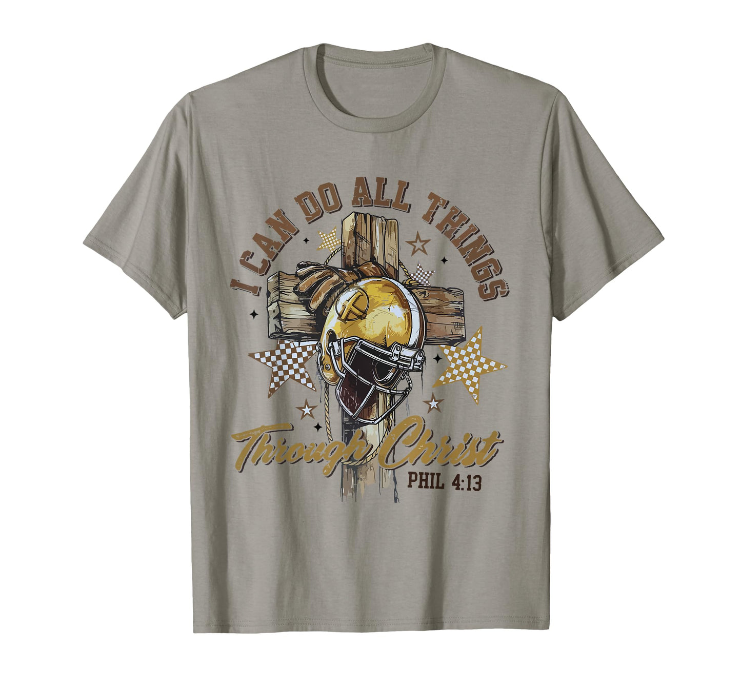 I Can Do All Things Through Christ Fall Football Christian T-Shirt