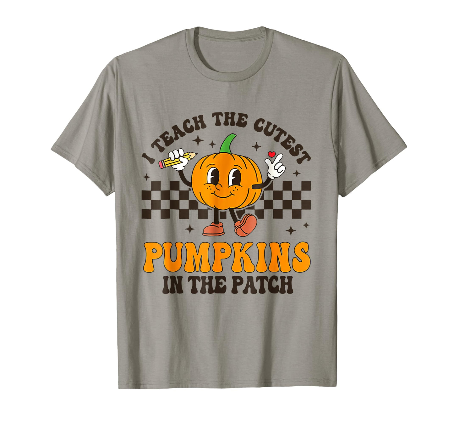 I Teach The Cutest Pumpkins In The Patch Groovy Teacher Fall T-Shirt