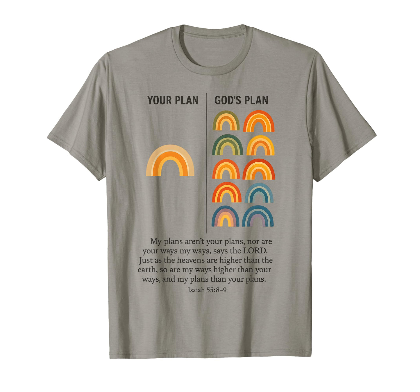 Your Plan And God's Plan Isaiah Bible Verse Faith Jesus T-Shirt