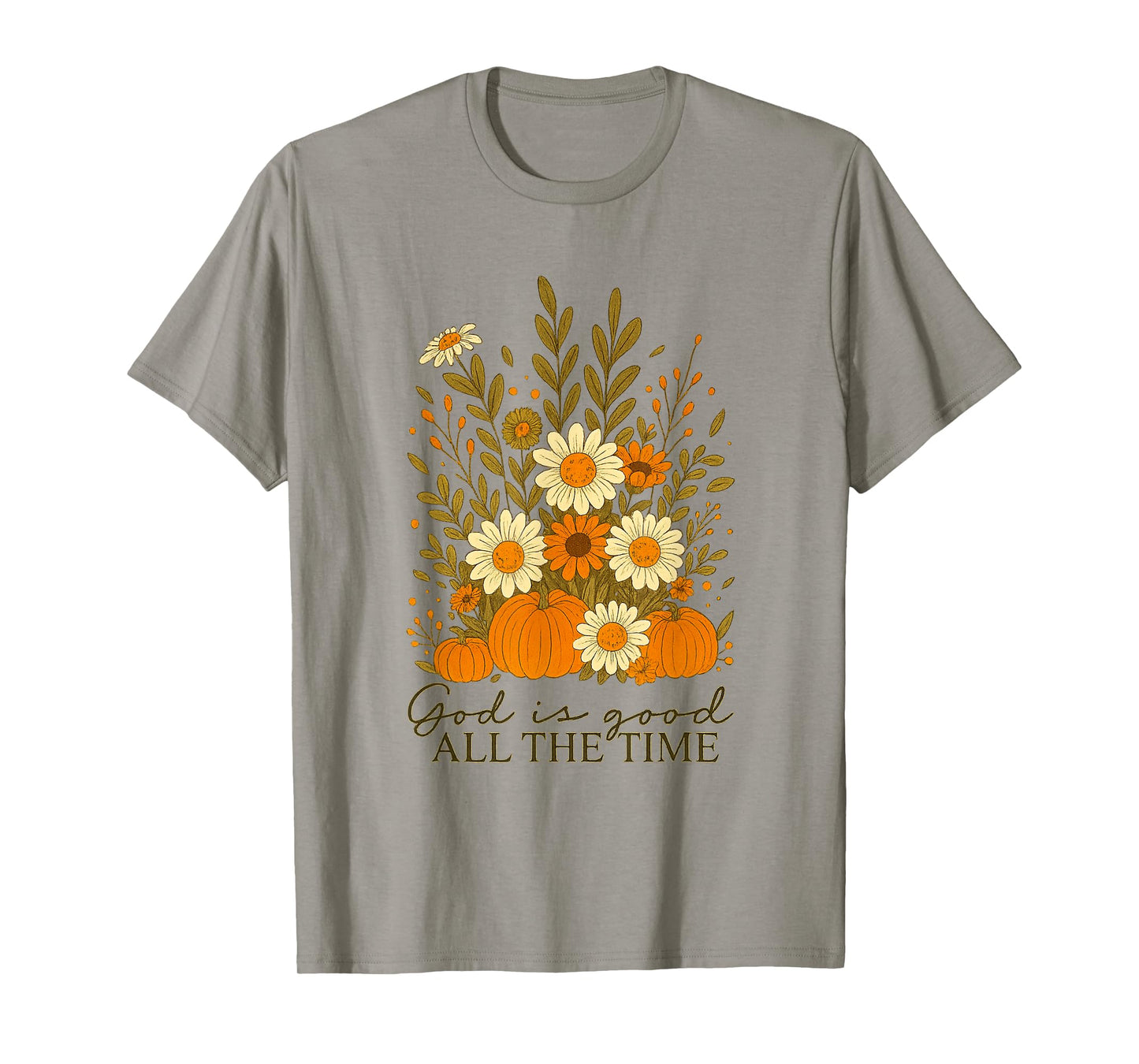 God is Good All The Time Fall Christian Autumn Pumpkin Boho T-Shirt