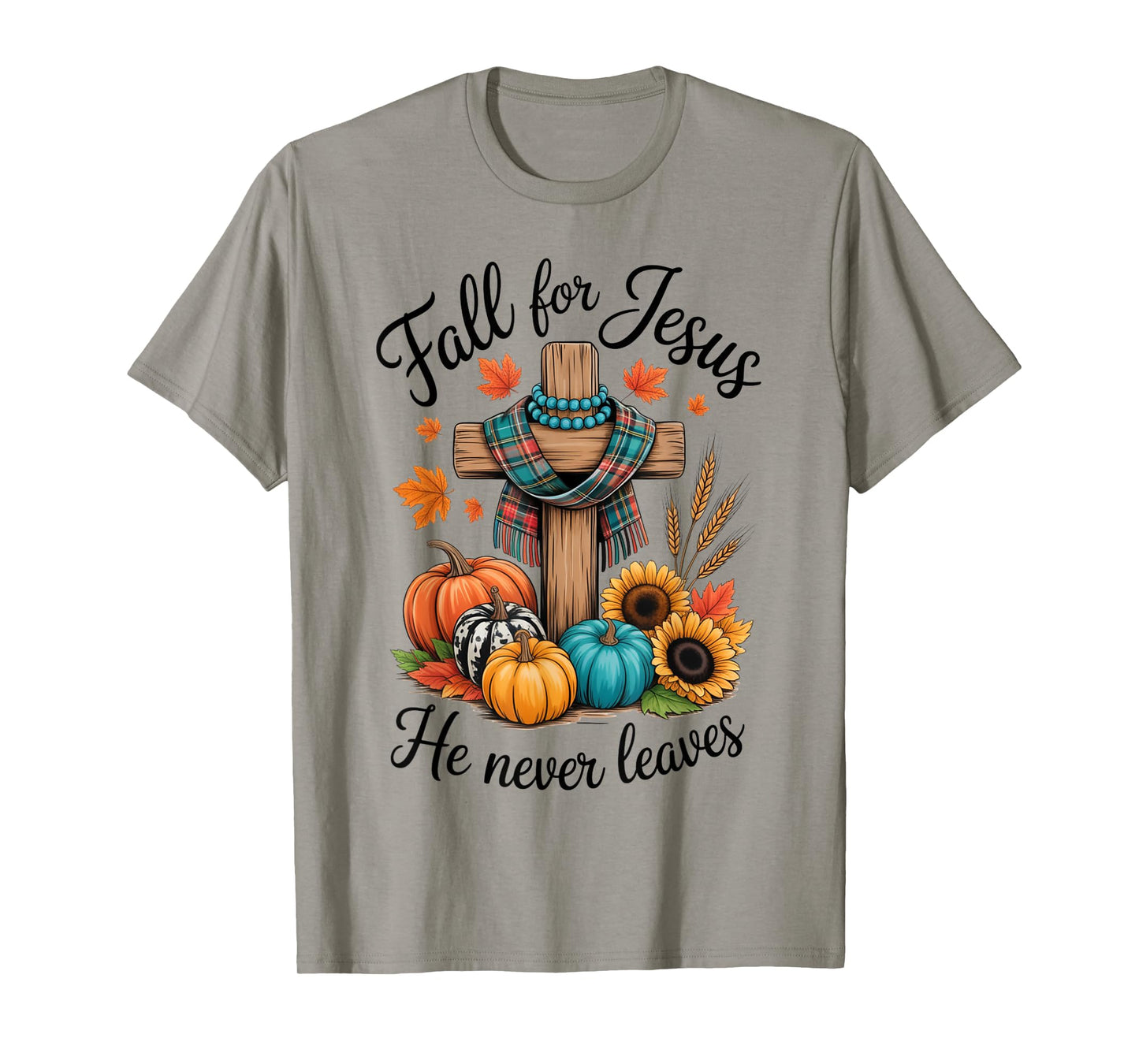 Jesus Fall Season Lover Autumn Design Gift Men Women Kids T-Shirt