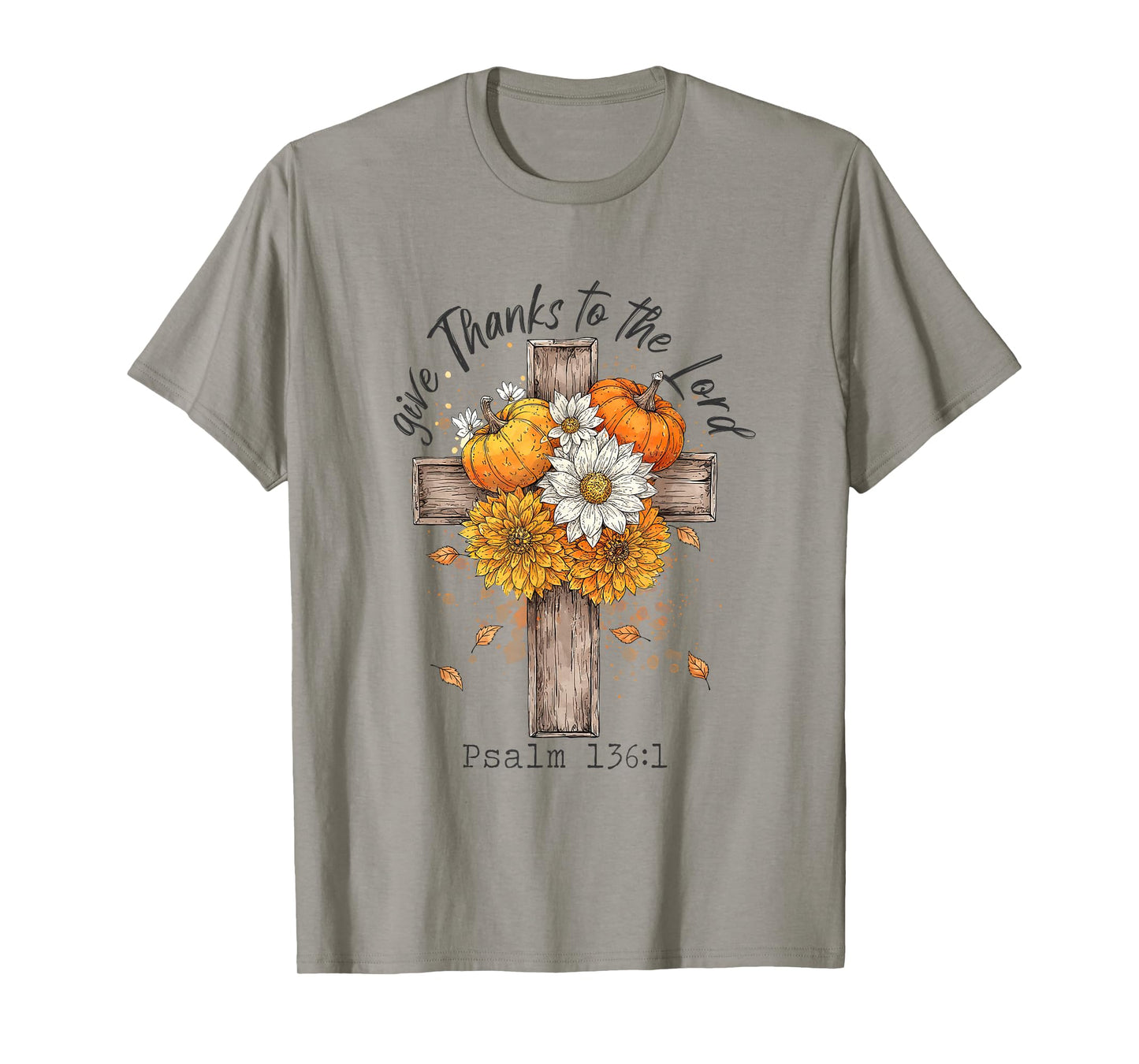 Give-Thanks to The Lord Christian Fall Thanksgiving Pumpkin T-Shirt