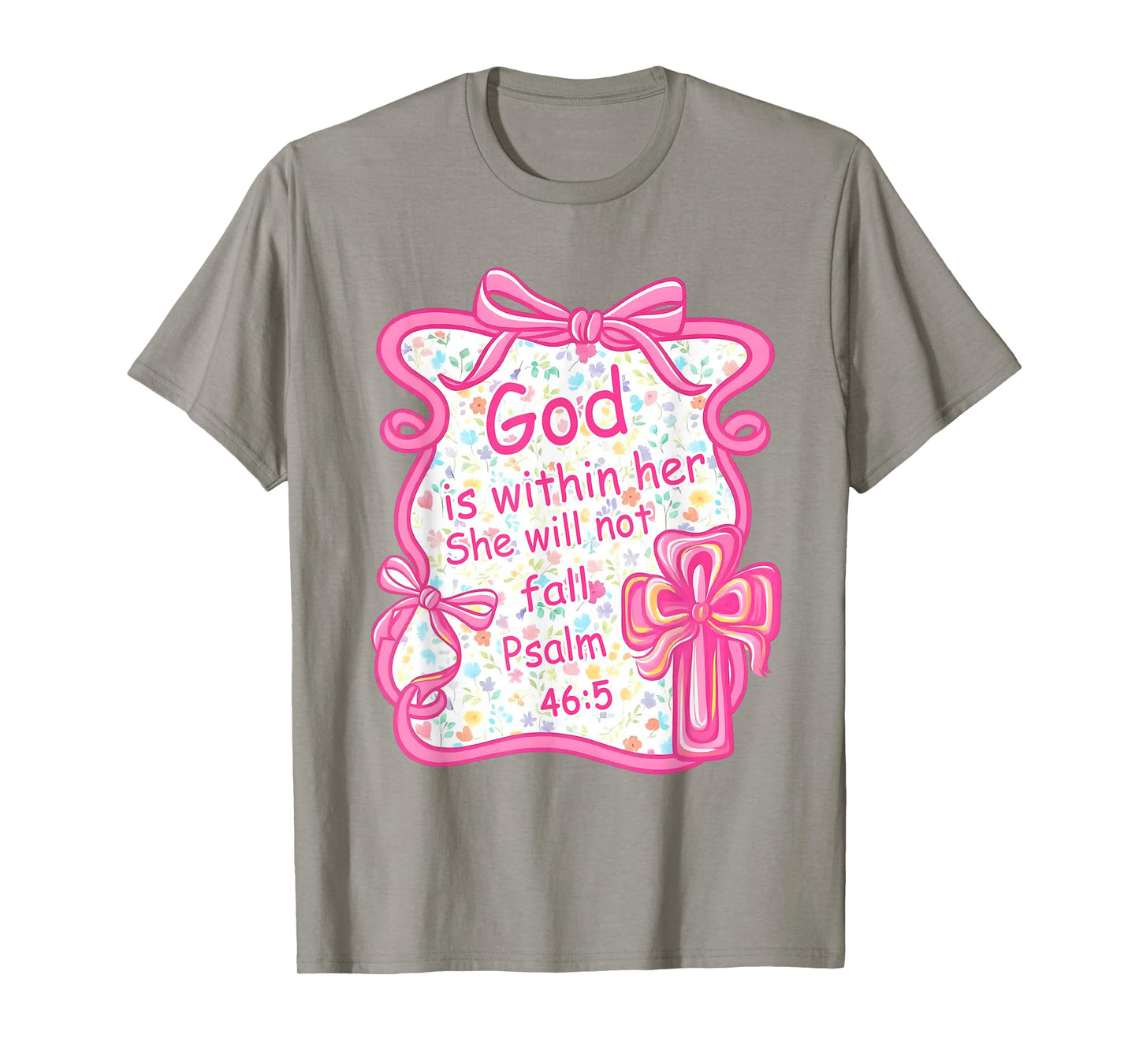 Coquette God is Within Her She Will Not Fail Christian T-Shirt