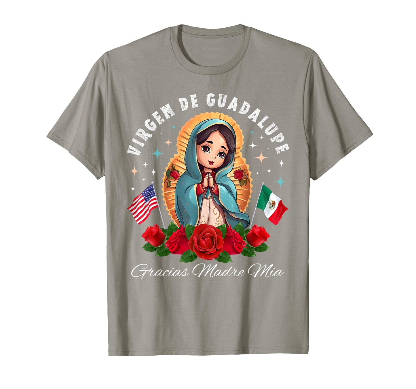 Our Lady of Guadalupe Gracias Madre Mia Mexico for Kids T-Shirt