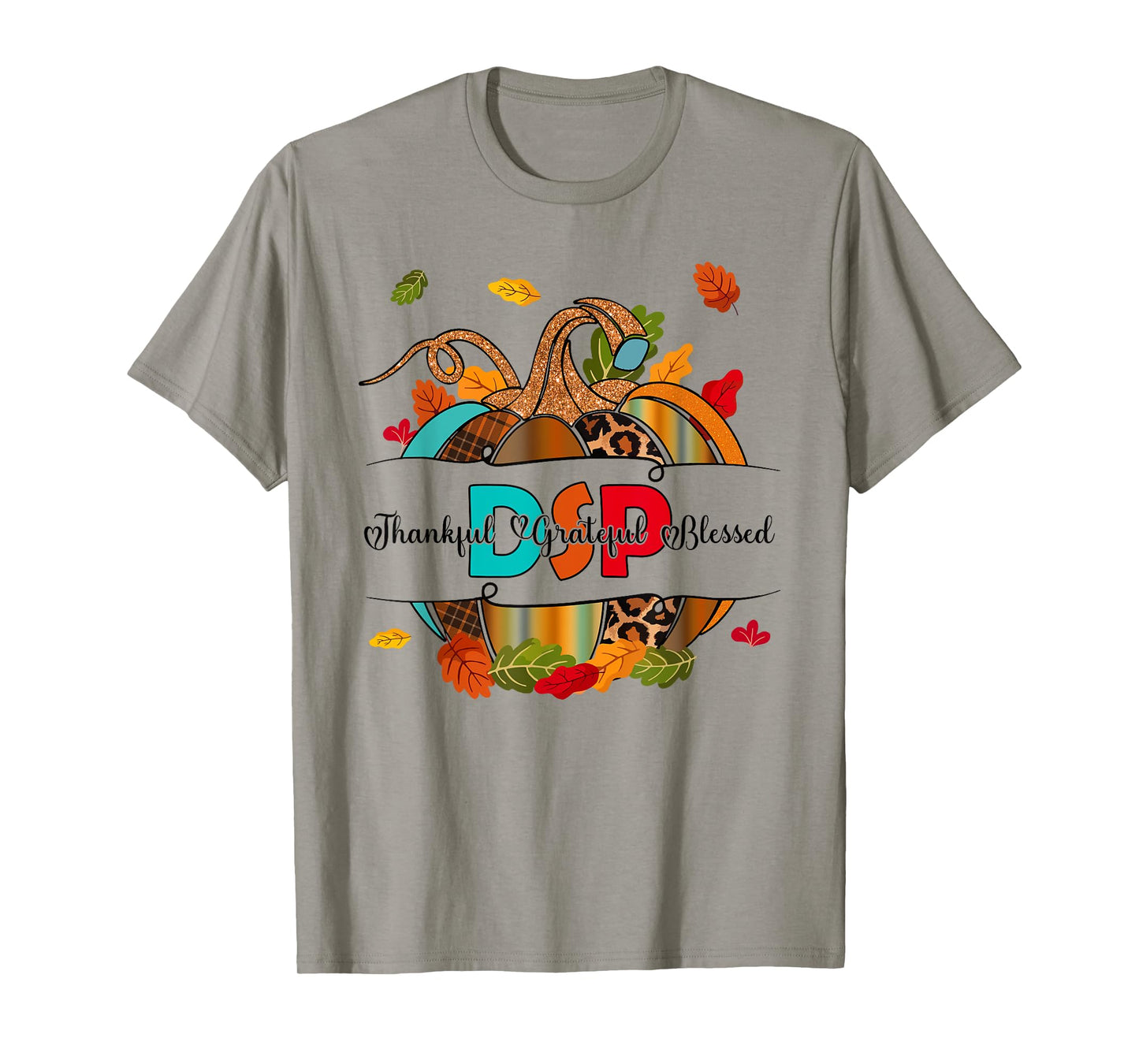 Autumn Fall Outfit DSP Thankful Grateful Blessed Pumpkin T-Shirt